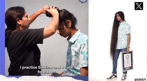 Sikh boy sets Guinness World Record for longest hair on male teenager ...