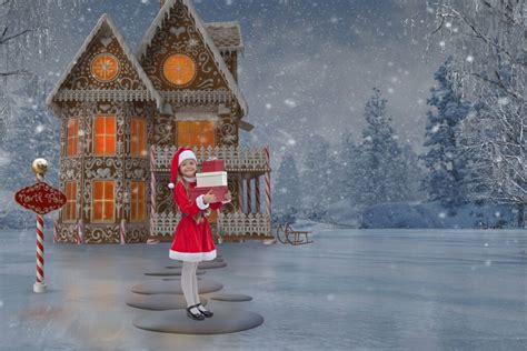 North Pole Santa's Workshop Digital Backdrop / Background. - FilterGrade