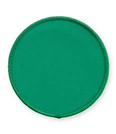 Pack of 25 Emerald Green Circle Badges with Heatseal (choice of edging ...