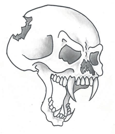 Simple Skull Drawing - Drawing Arts Sketch | Calaveras para dibujar ...