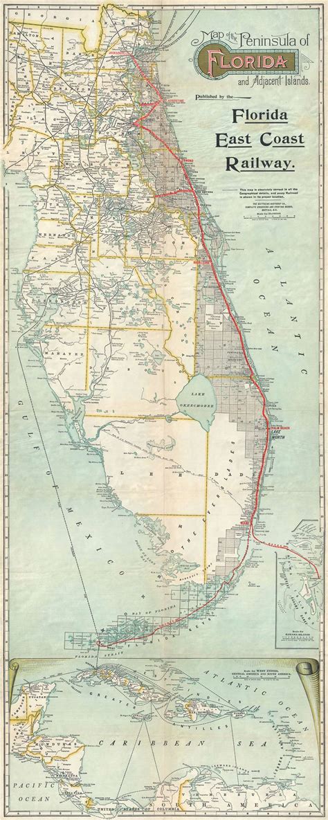 Map of the Peninsula of Florida and Adjacent Islands.: Geographicus ...