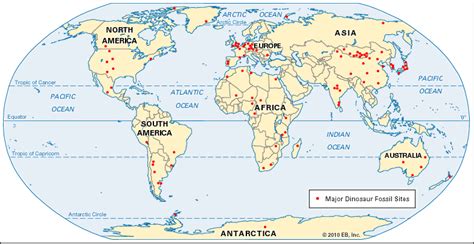 Map of fossils | Dinosaur fossils, Dinosaur unit study, Dinosaur