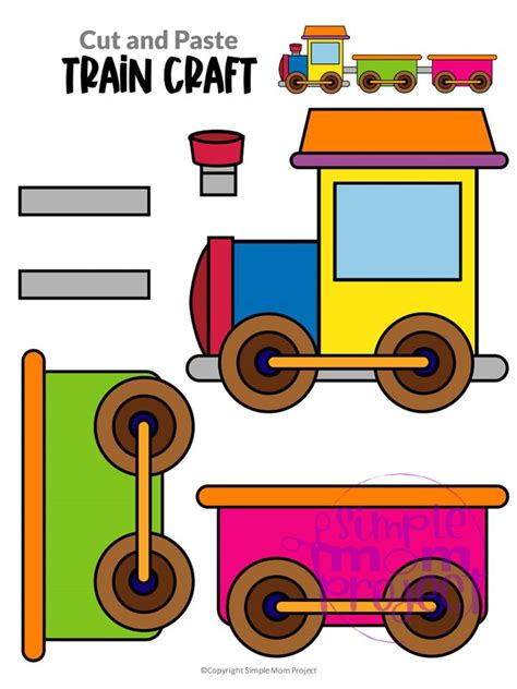 Train Cut and Paste Craft – Simple Mom Project Store