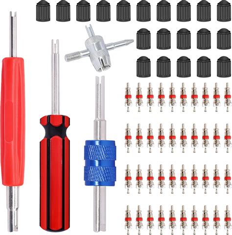 Amazon.com: Hmknana 64PCS Tire Valve Stem Removal Tool Kit - 40PCS Tire ...