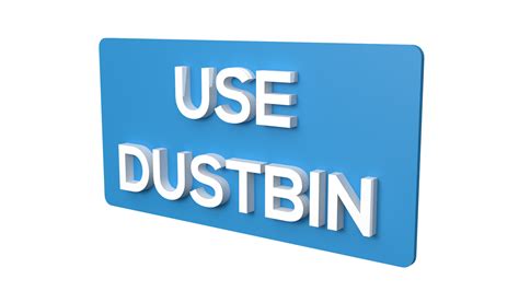 Use Dustbin | Use Dustbin signage | 3D Acrylic Use Dustbin Signage