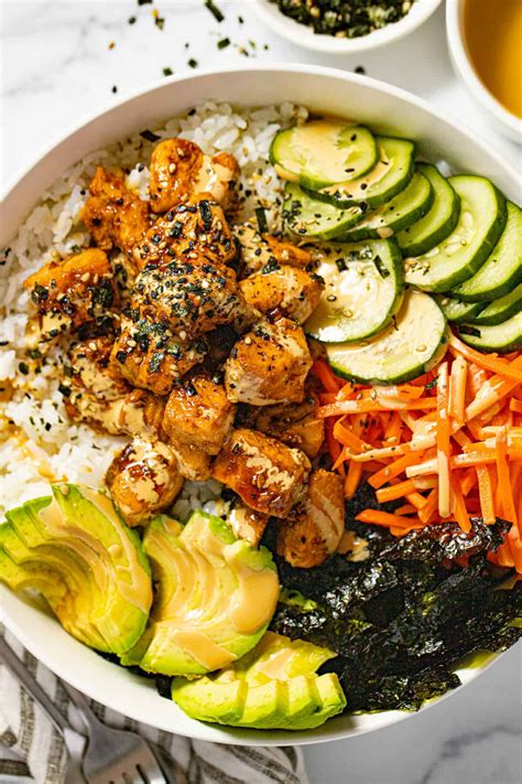 15 Minute Sesame Salmon Sushi Bowl - Midwest Foodie