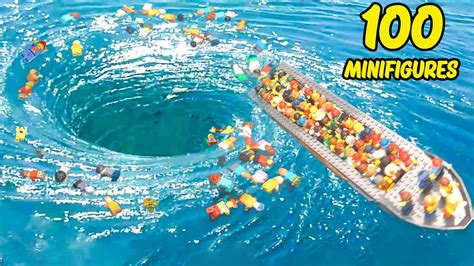 I Tested a BIG Lego Vortex VS 100 Minifigures on Lego Boat! - LEGO ...