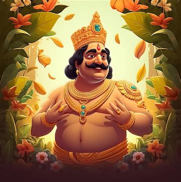 Premium AI Image | Maveli painting Mahabali Maveli drawing cartoon ...