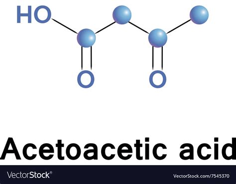 Acetoacetic acid structure Royalty Free Vector Image