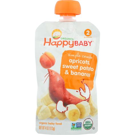 Happy Baby Baby Food - Organic - Simple Combos - Stage 2 - Apricots ...