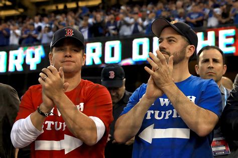 Matt Damon, Ben Affleck and Jimmy Kimmel attend Game 5 of the World ...