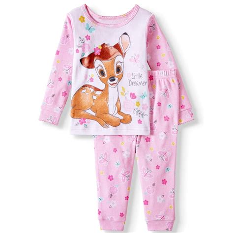 Bambi - Bambi Baby Girl Long Sleeve Snug Fit Cotton Pajamas, 2pc Set ...