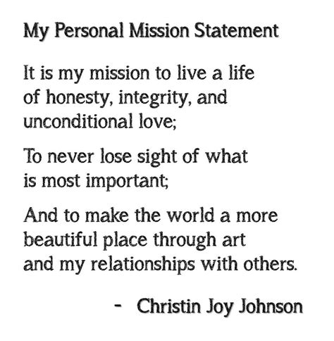 Personal Mission Statement