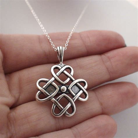 Celtic Love Knot Necklace - 925 Sterling Silver