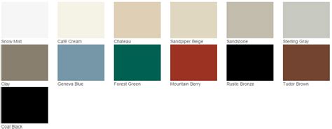 Larson Storm Door Color Chart