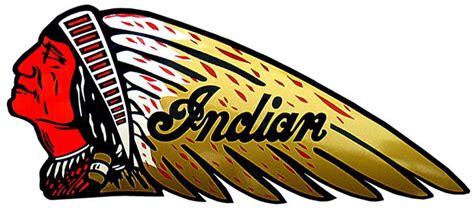 Indian motorcycle logo Indian head | Auto's en motoren, Oude reclame, Motor