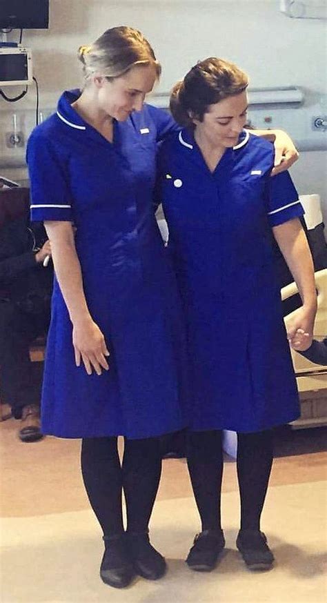 NHS nurse in royal blue dress | Nurse dress uniform, Nursing clothes ...