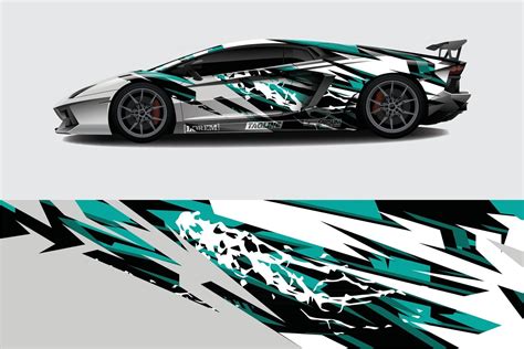 Car wrap graphic racing abstract background for wrap and vinyl sticker ...