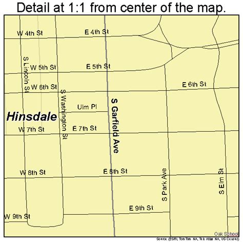 Hinsdale Illinois Street Map 1735307