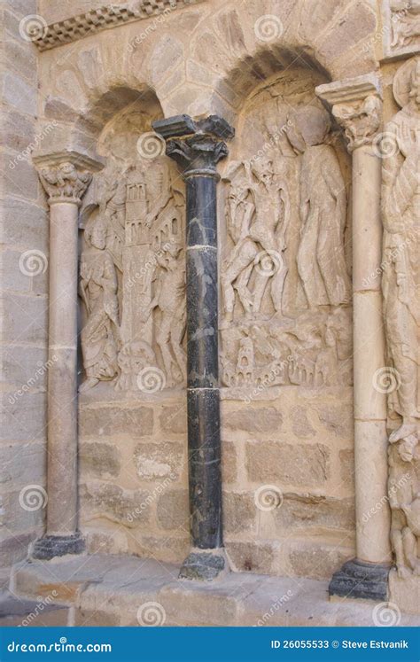 Tympanum Sculpture of the Last Judgment Stock Image - Image of ...