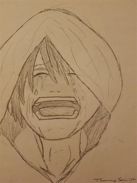 Crying anime boy, feedback is appreciated : r/drawing