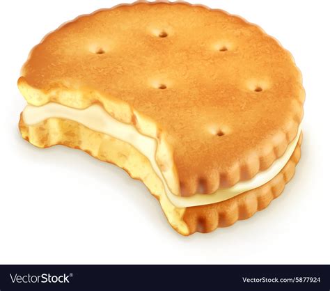 Bitten cookie Royalty Free Vector Image - VectorStock