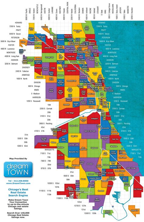 Chicago-Neighborhoods-Map for people visiting the City of Chicago ...