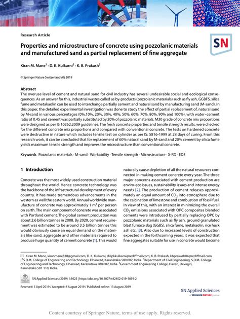 Properties and microstructure of concrete using pozzolanic materials ...