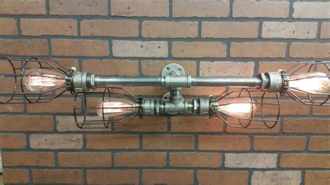 Industrial Vanity Light Bathroom Light by RuralIndustrial on Etsy