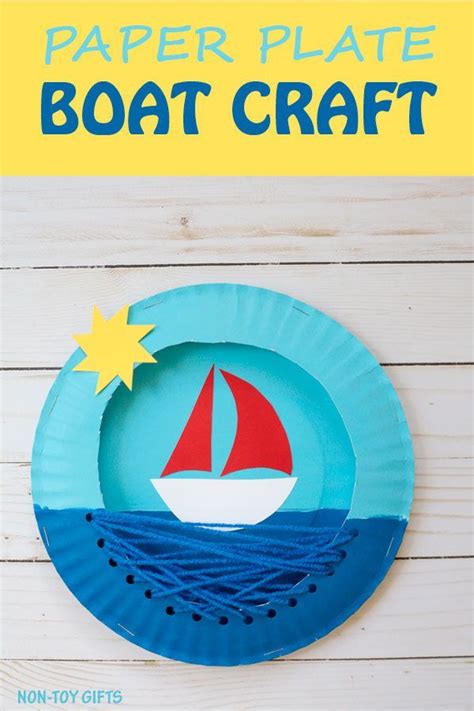 Paper Plate Boat Craft For Kids. Easy Summer Craft For Preschoolers ...