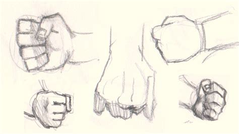 How to draw fist hand 5 different ways