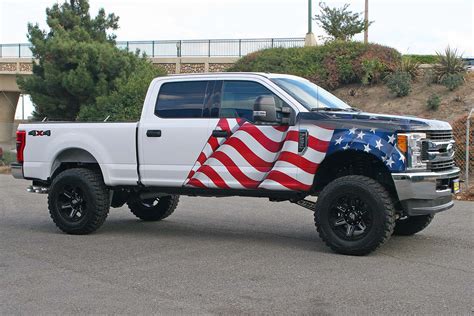 American Flag & Eagle Truck Wrap