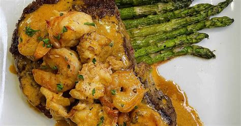 Steak with Shrimp & Lobster Sauce Recipe — Samsung Food