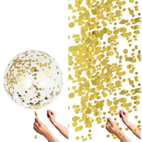 15 Pack Large Gold Confetti Balloons — Shimmer & Confetti