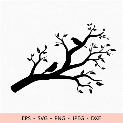 Bird on tree branch Svg for Cricut dxf for laser cut | Inspire Uplift