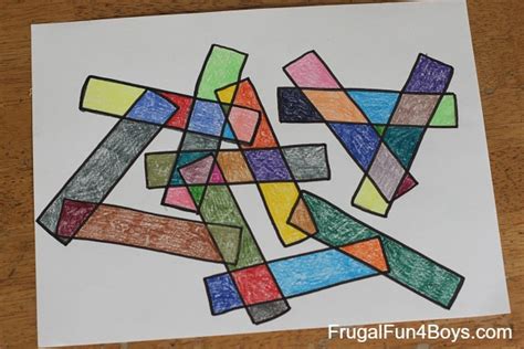 Geometric Art Project for Kids (With Printable Coloring Pages ...