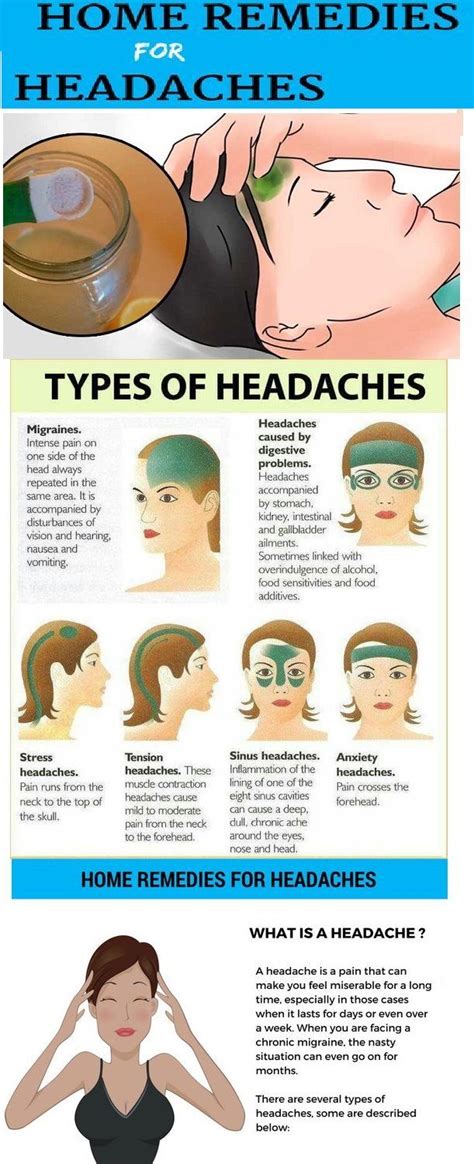 Headaches | Home remedy for headache, Headache types, Natural headache ...