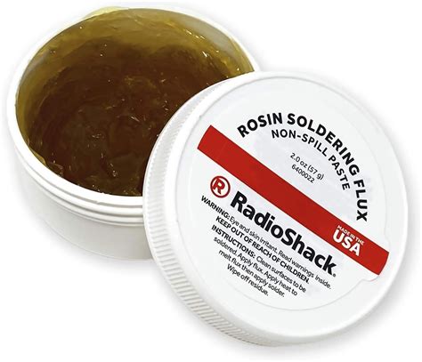 RadioShack Rosin Soldering Flux Paste, Non-Spill - Made in USA - 2 oz ...