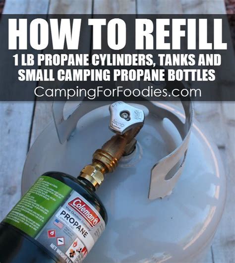 How To Refill 1 lb Propane Cylinders, Tanks And "Disposable" Small ...