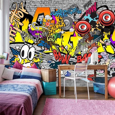 Graffiti Wallpaper Graffiti Wall Mural - Etsy UK