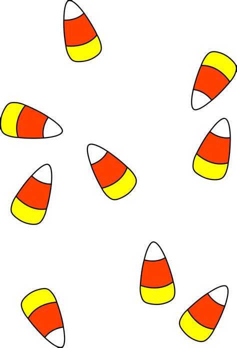 Scattered Halloween Candy Corn - Free Clip Art