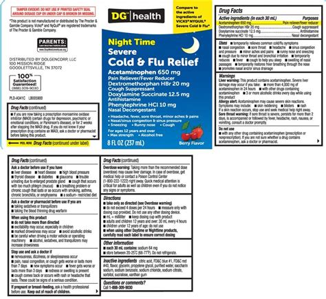 Nyquil Dosage Chart: A Visual Reference of Charts | Chart Master