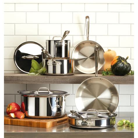 All-Clad D3™ Stainless 10 Piece Stainless Steel Cookware Set & Reviews ...