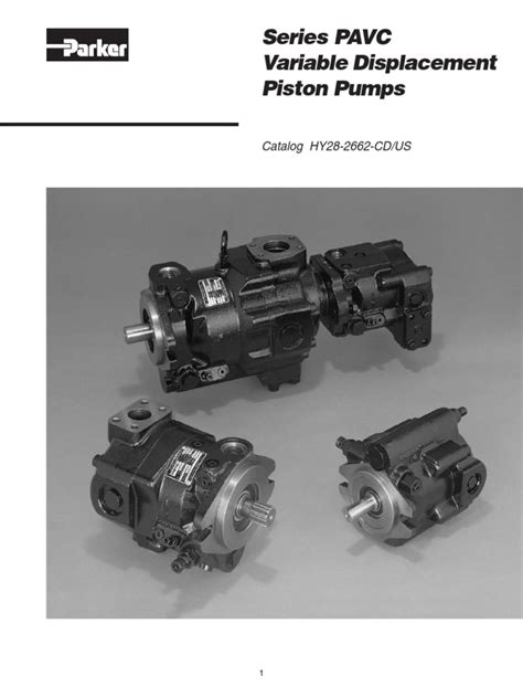 Parker Hydraulic Piston Pump's Catalogue | PDF | Pump | Piston