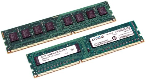 16GB Crucial DDR3 1600MHz PC3-12800 ECC Unbuffered Memory Upgrade kit ...