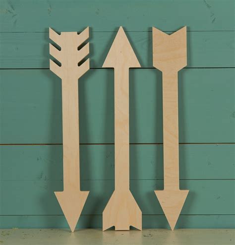 DIY Wooden Arrows - Set of 3! | Wood arrow, Wooden diy, Wooden arrows