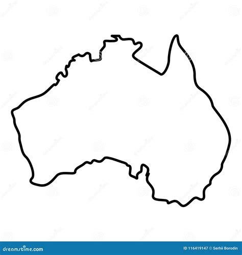 Australia Outline Map Cartoon Vector | CartoonDealer.com #105449351