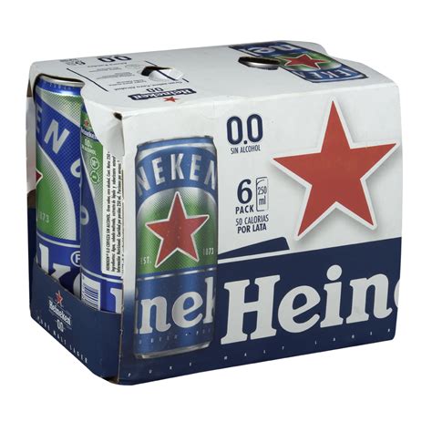 Six Pack Cerveza Heineken sin Alcohol Lata 250ml - 958833