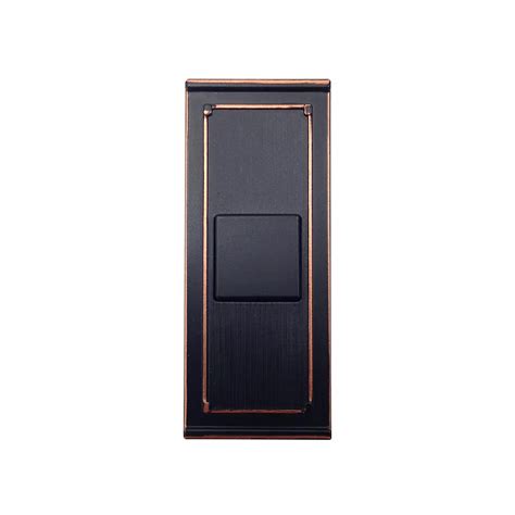 Hampton Bay Wireless Door Bell Push Button, Mediterranean Bronze | The ...