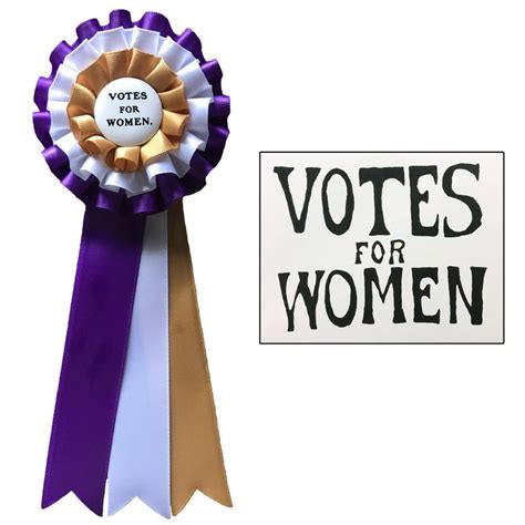 Suffragette / Suffragist Ribbon Rosette With Streamers and - Etsy